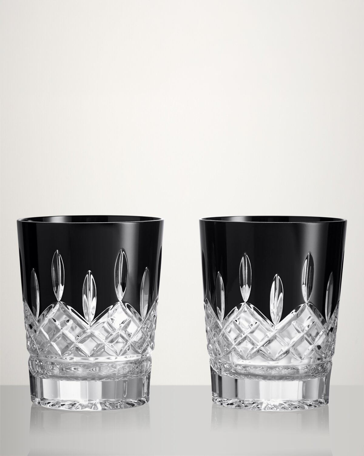 Lismore Black Double Old Fashioned, Set of 2 | Waterford