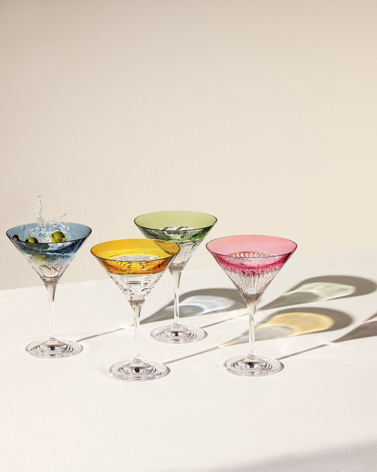 Mixology Color Martini, Mixed Set of 4