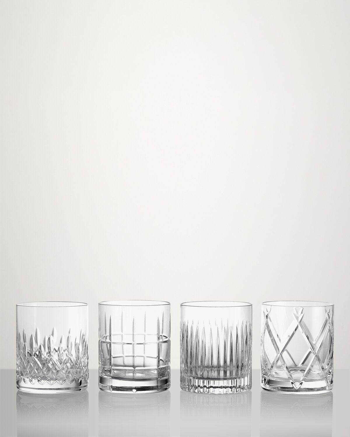 Short Stories Double Old Fashioned Glass, Set of 4 Mixed