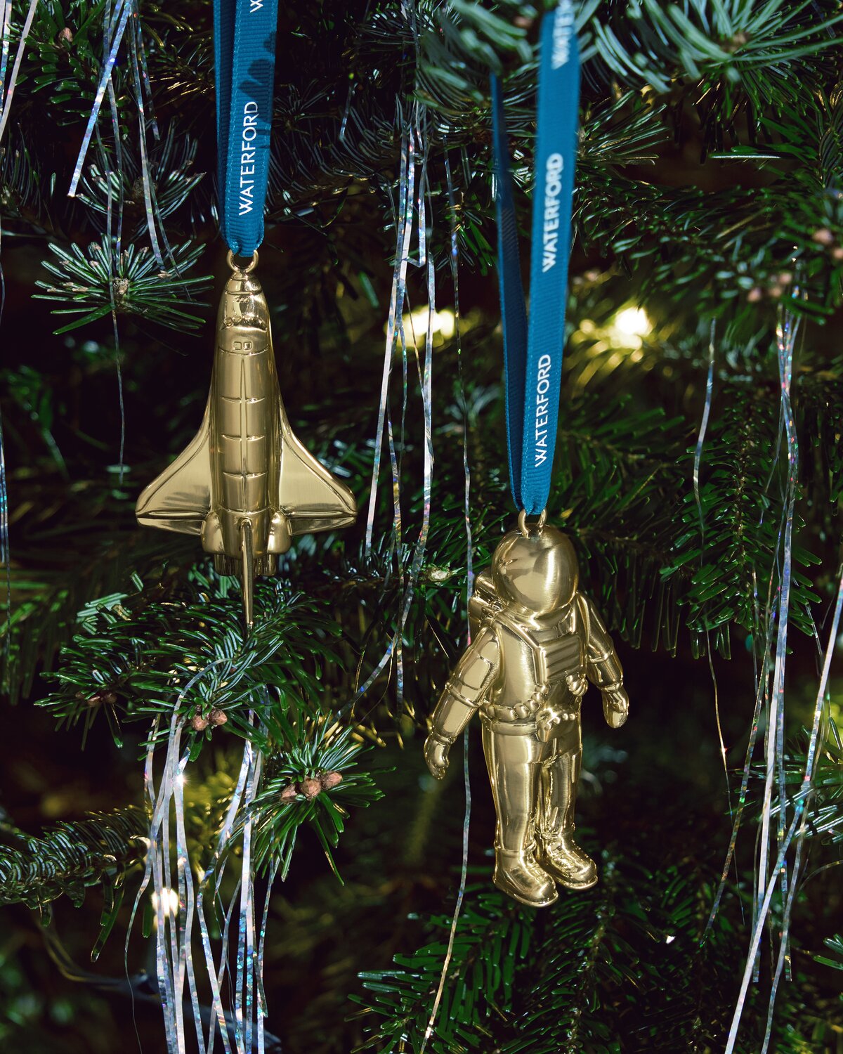 Christmas Spaceman Golden Ornament