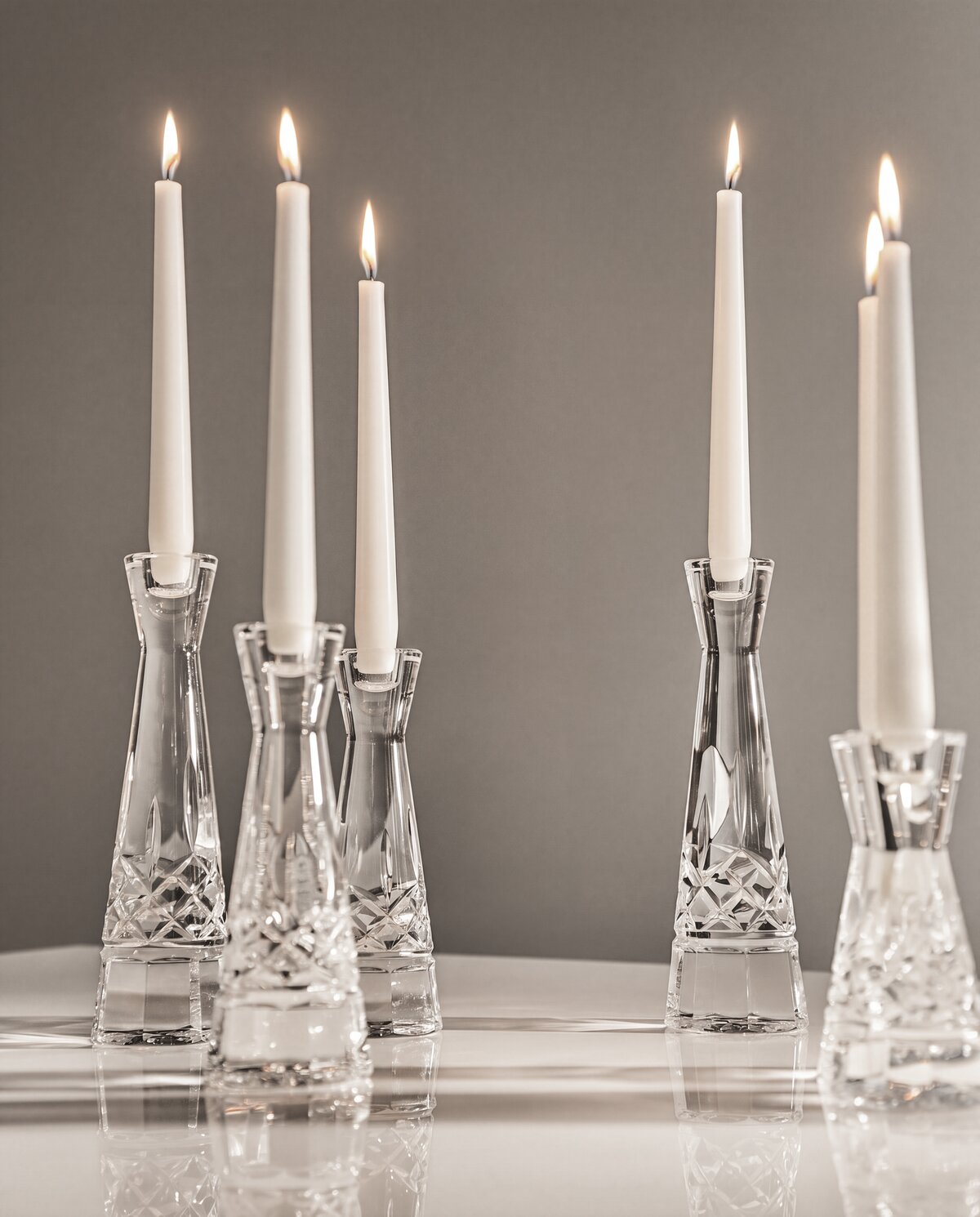Lismore Round Candlestick, Set of 2