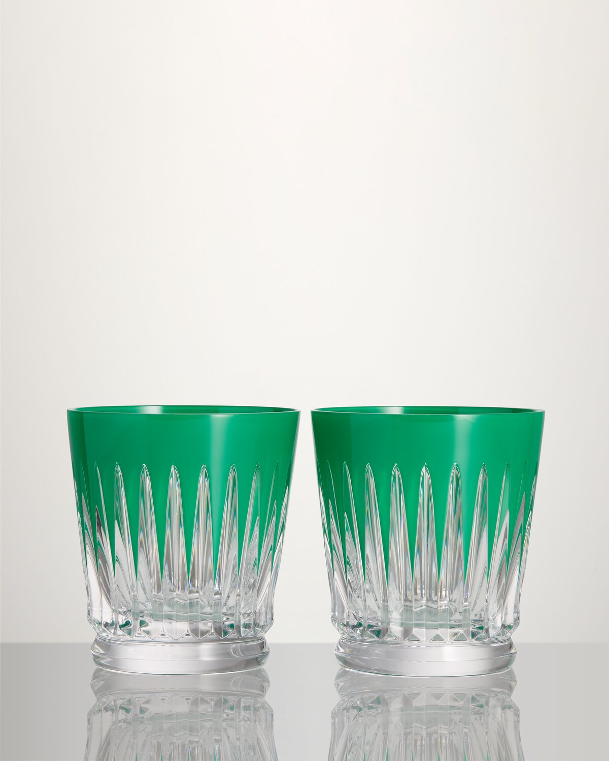 New Year Firework Green Tumblers, Set of 2