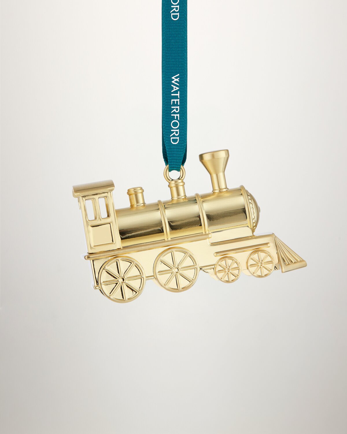 Christmas Steam Train Golden Ornament
