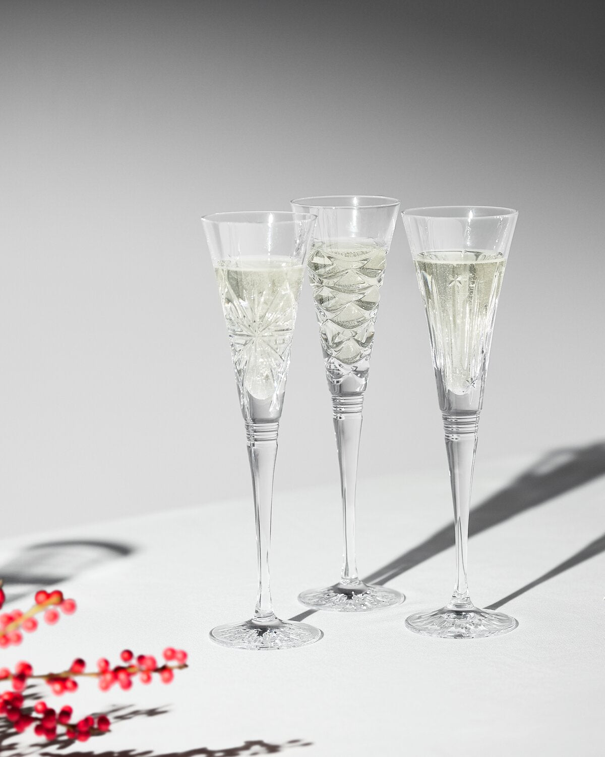 Christmas Winter Wonders Snowflakes Flute, Set of 2