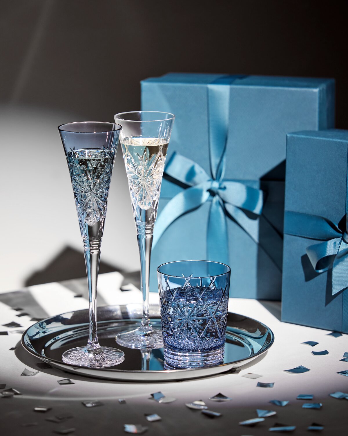 Christmas Winter Wonders Snowflakes Flute, Set of 2