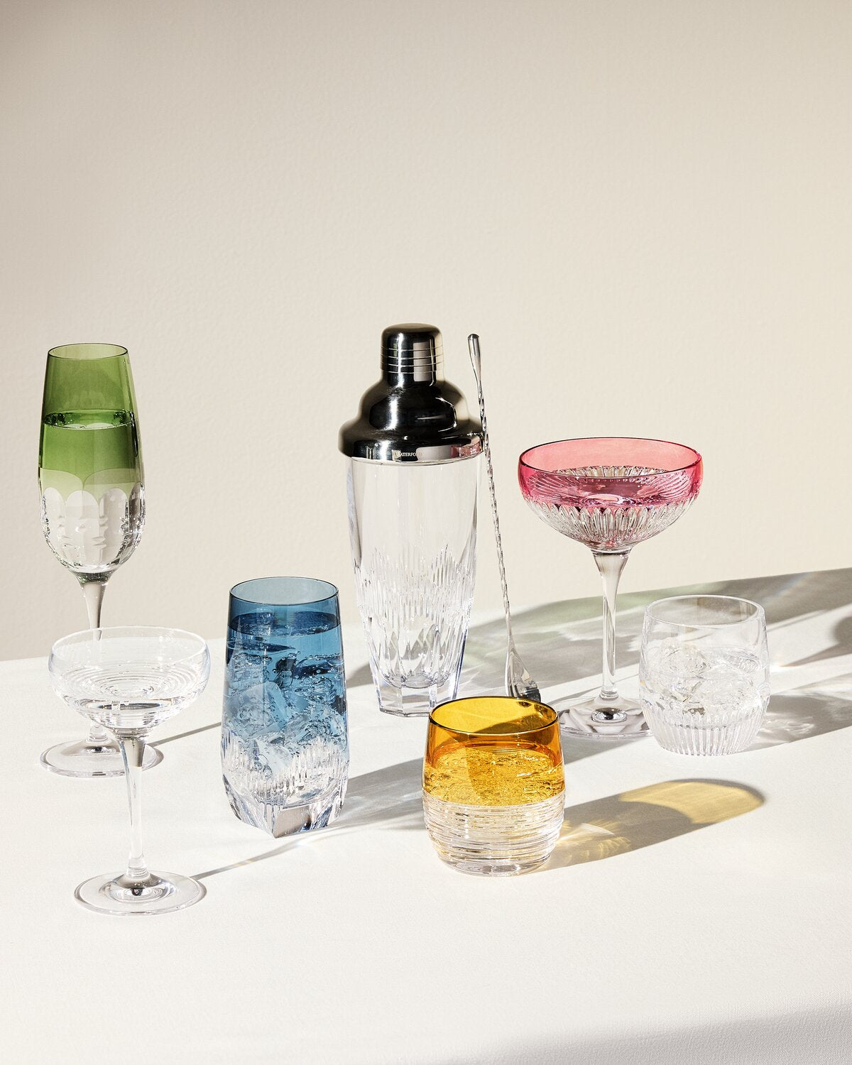Mixology Color Highball, Mixed Set of 4