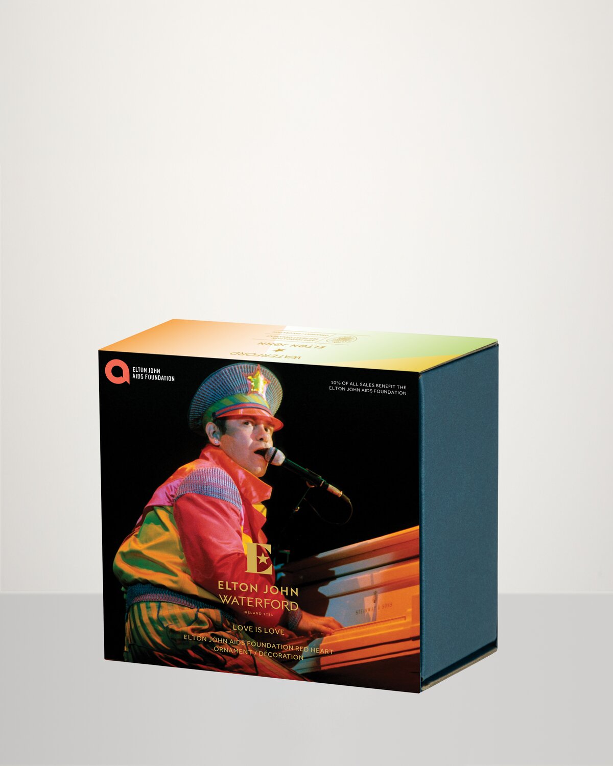 Christmas Elton John AIDS Foundation Red Heart Ornament