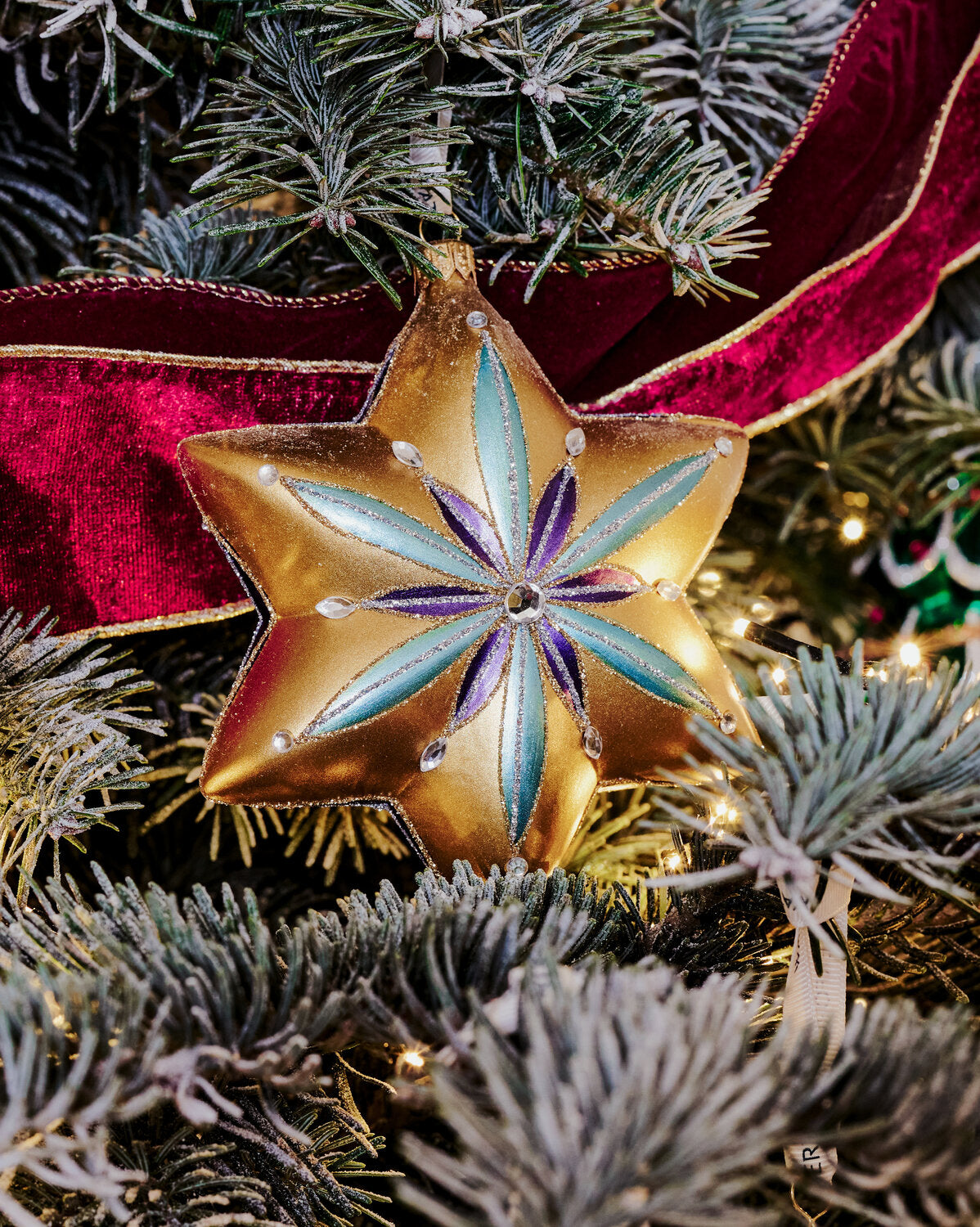 Christmas Holiday Heirlooms Star Ornament Gold