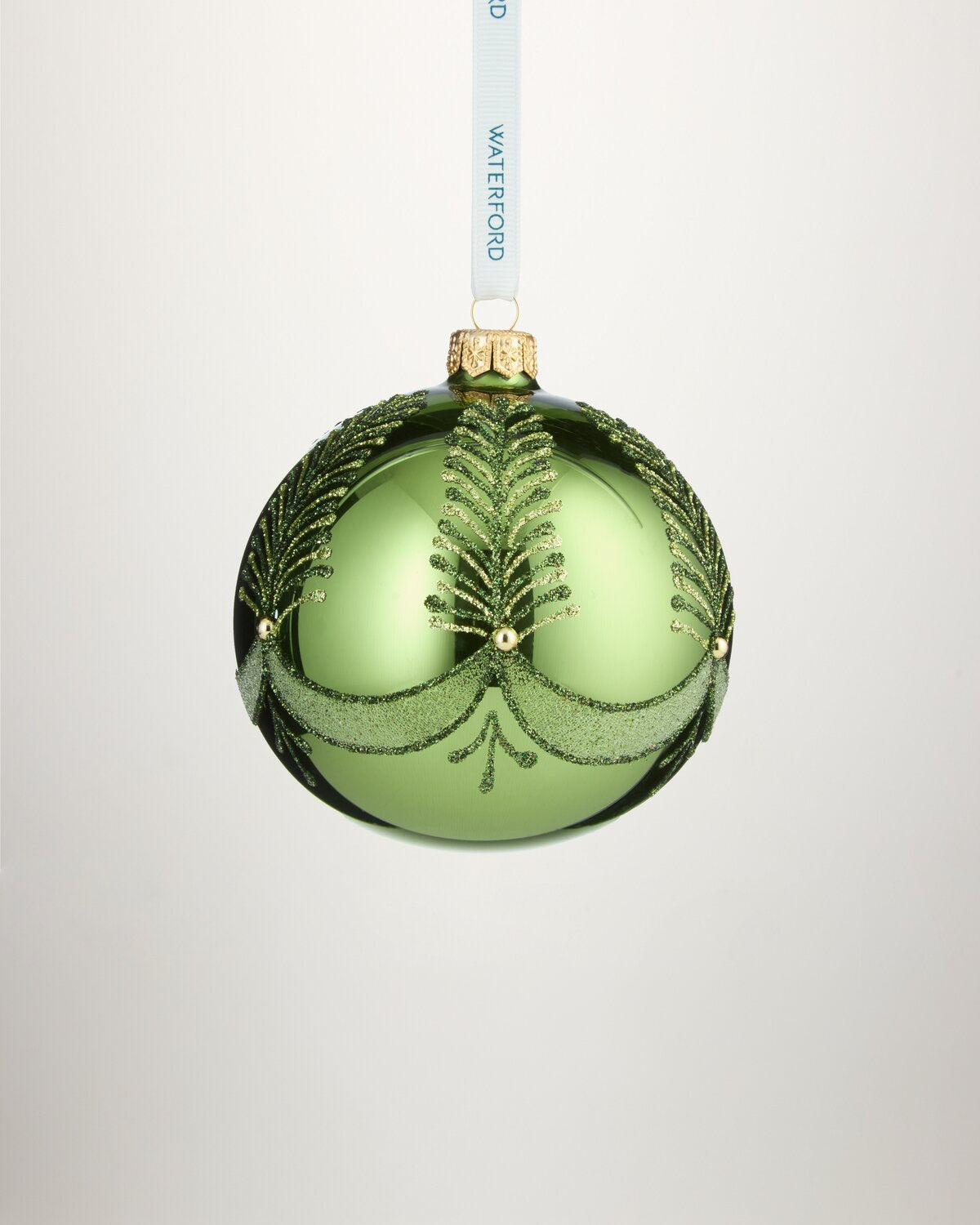 Christmas Holiday Heirlooms Green Bauble Ornament