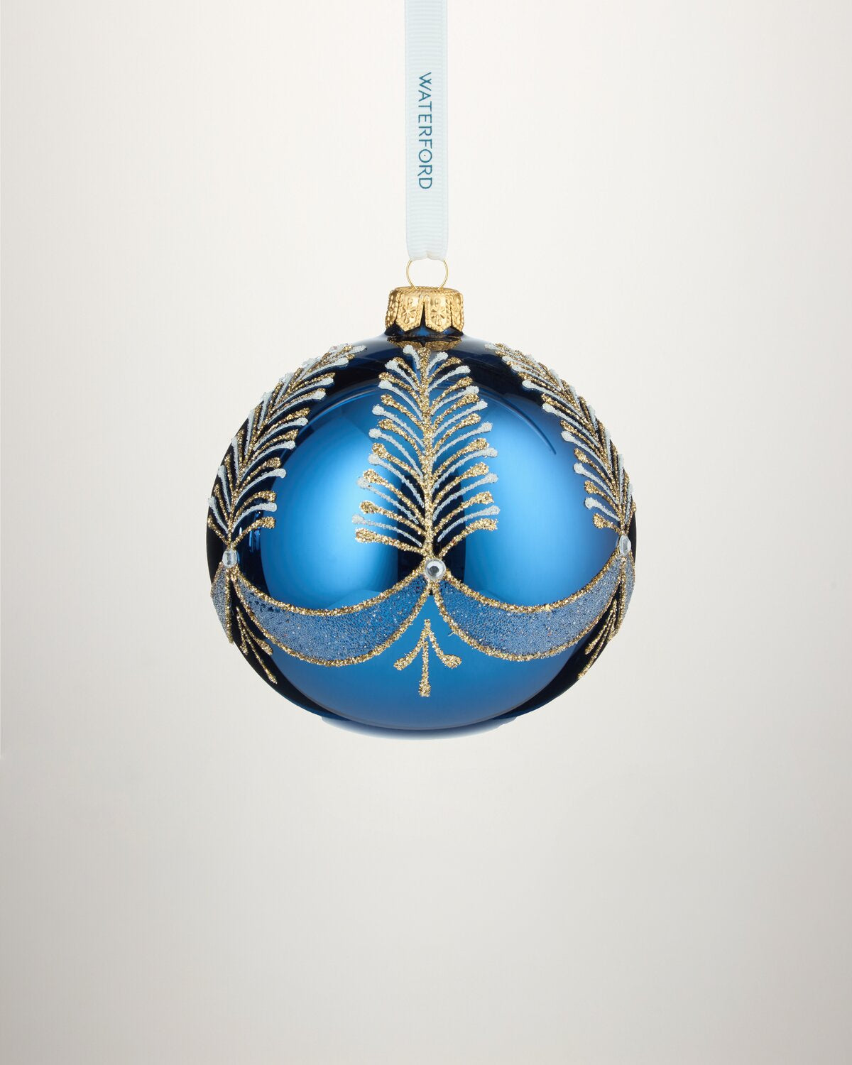Christmas Holiday Heirlooms Blue Bauble Ornament