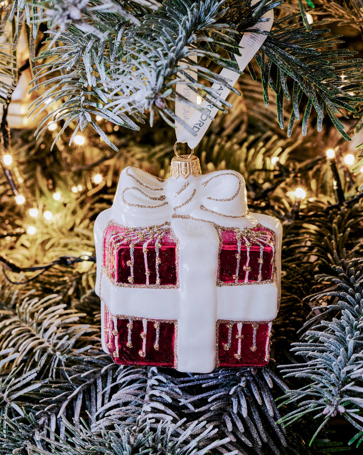 Christmas Holiday Heirlooms Red Present Ornament | Waterford
