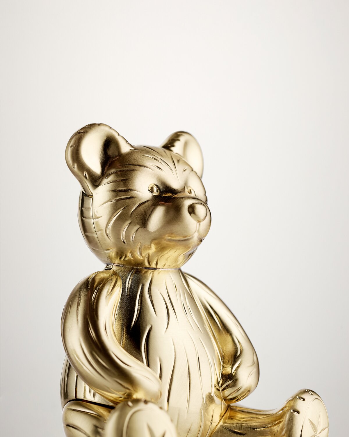 Christmas Standing Teddy Golden Ornament