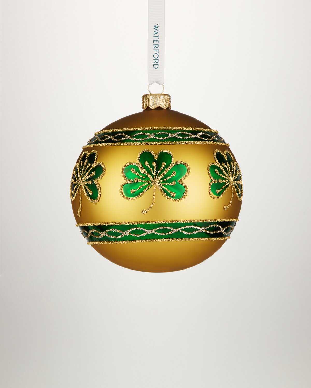 Christmas Holiday Heirlooms Emerald Shamrock Bauble