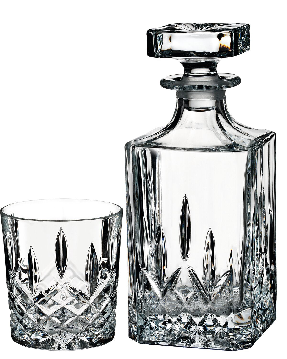 Marquis Markham Double Old Fashioned, Set of 2 & Square Decanter - Marquis Markham Double Old Fashioned Glass, Set of 2 & Square Decanter