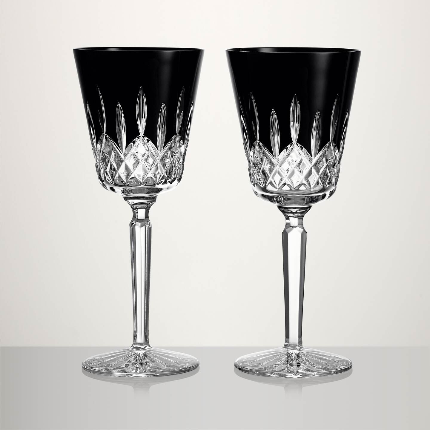 Waterford Waterford Lismore Black Large Goblet 14 oz Pair Image