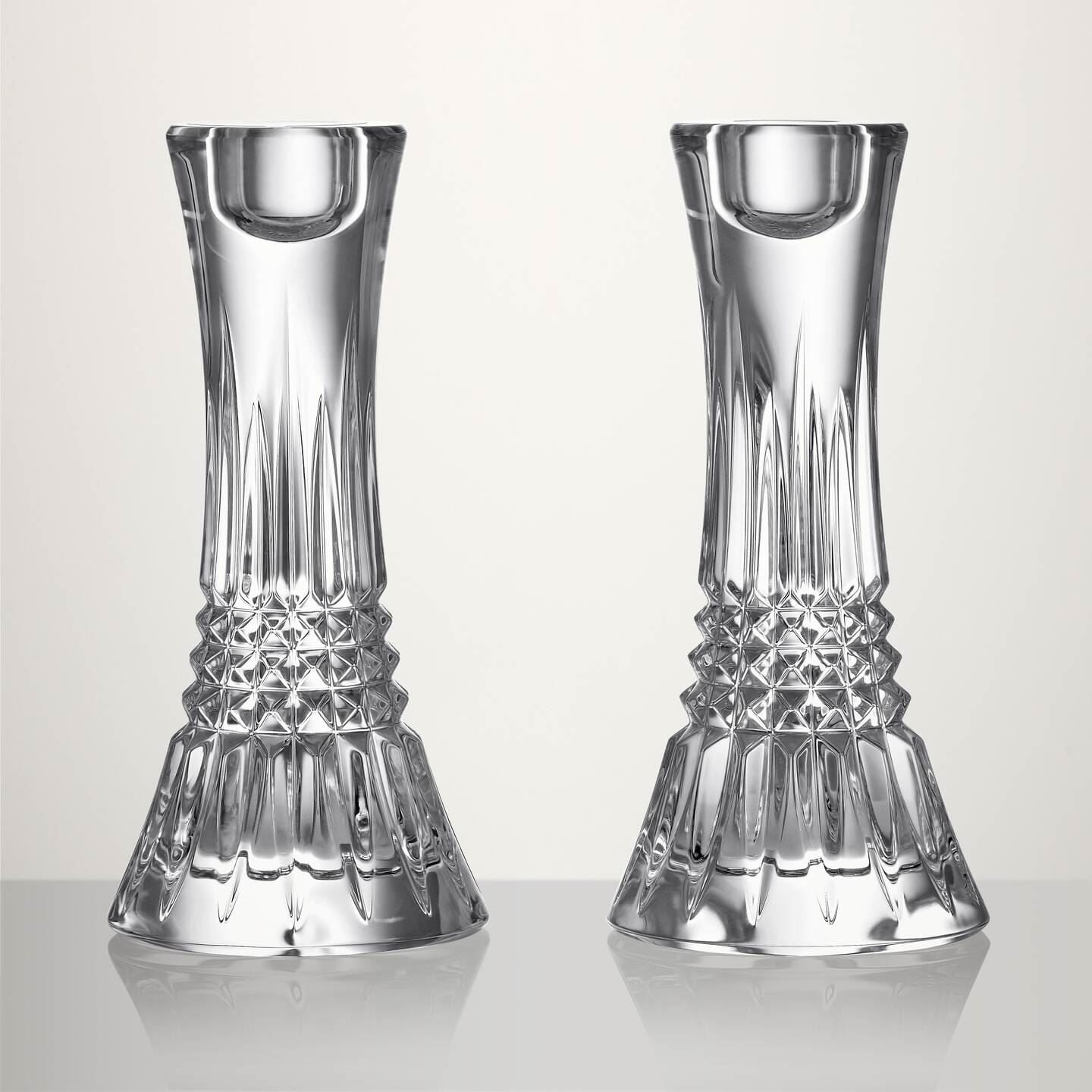 Waterford Waterford Lismore Diamond Candlestick 7″ Set/2 Image