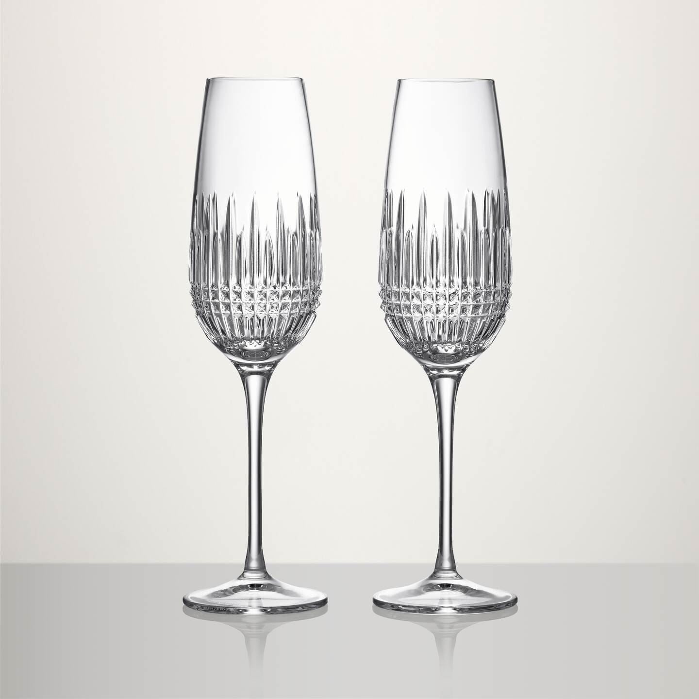 Waterford Waterford Lismore Diamond Essence Flute 10.5oz Set/2 Image