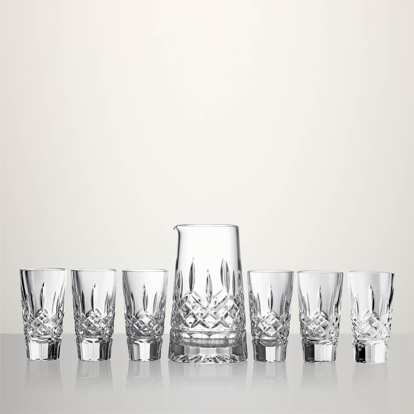 Waterford Waterford Lismore Pitcher & Shot Glass 7PCS Image